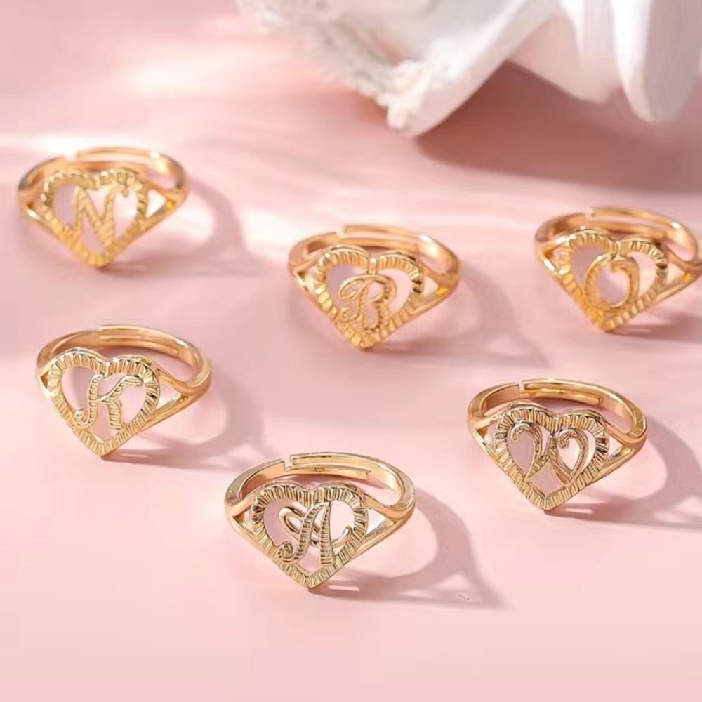 18k initial rings